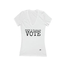 Load image into Gallery viewer, V-Neck F@CK A Protest Women's Jersey Short Sleeve Deep V-Neck Tee