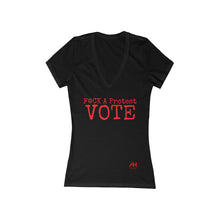 Load image into Gallery viewer, V-Neck F@CK A Protest Women's Jersey Short Sleeve Deep V-Neck Tee