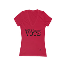 Load image into Gallery viewer, V-Neck F@CK A Protest Women's Jersey Short Sleeve Deep V-Neck Tee